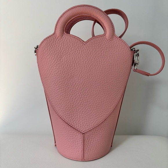 NWOT Tiffany & Co. Rose Pink Heart-Shaped Crossbody Bag - Picture 2 of 14